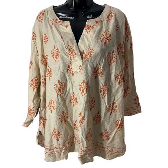 Tahari Linen Top Size 2X New with Tags - Picture 1 of 6